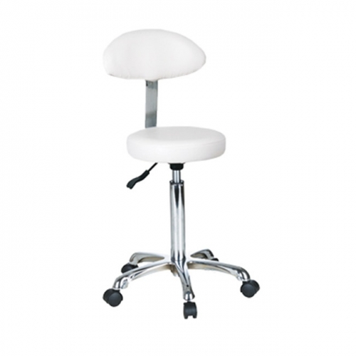 Scaun cosmetica cu rotile si spatar