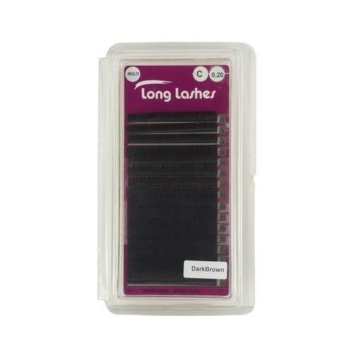 Gene fir cu fir- C/ 0,20 - 8-10-12-14mm - maro natural - Long Lashes
