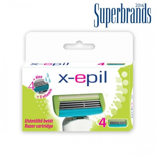 Cap de rezerva pentru aparatul de ras cu 4 lame - 4 buc - X-Epil