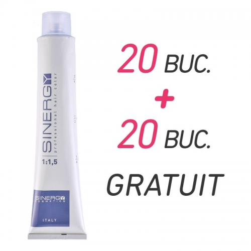 Vopsea de par Profesionala Sinergy: 20 + 20 GRATUIT