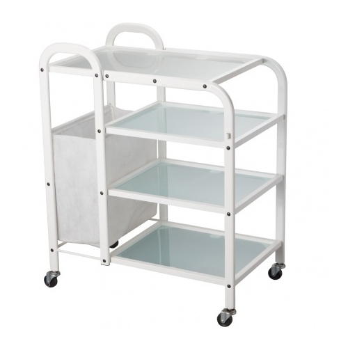 Ucenic cu 4 rafturi din sticla si cos textil