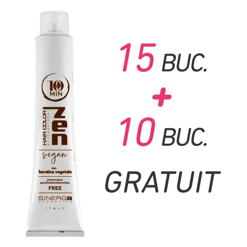 Vopsea de par profesionala Sinergy - fara amoniac - 10 MIN - VEGAN: 15 + 10 GRATUIT