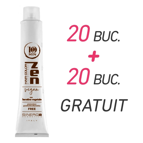 Vopsea de par profesionala Sinergy - fara amoniac - 10 MIN - VEGAN: 20 + 20 GRATUIT