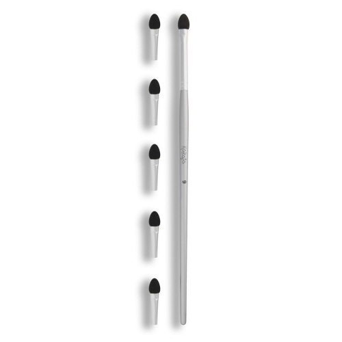 Pensula pentru fard de pleoape cu burete cu cap schimbabil - Nr. 9 - Karaja
