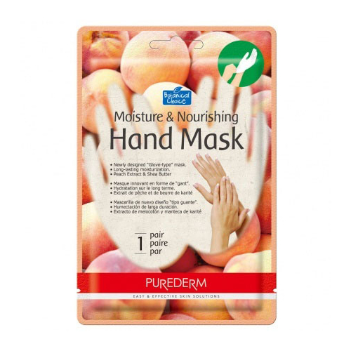 Masca pentru maini cu extract de piersica - 1 pereche - Purederm
