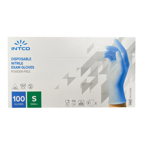 Manusi Nitril nepudrate - marimea S - albastru - 100 buc