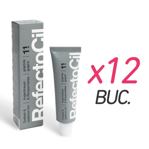 Vopsea sprancene si gene - gri grafit - 1.1 - 12 buc - Refectocil