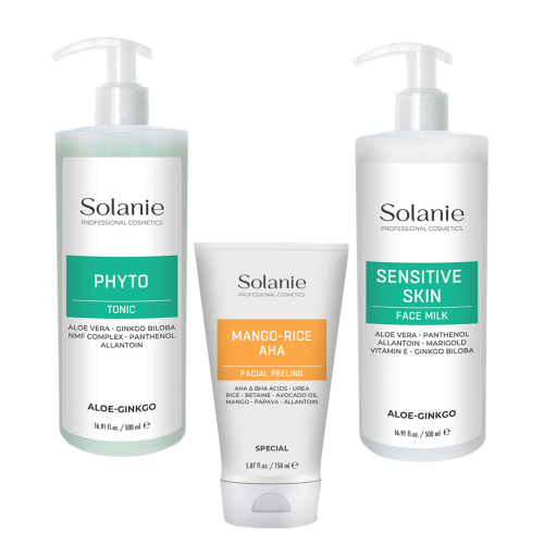 Kit de Curatare pentru ten normal, uscat  - mare - Solanie
