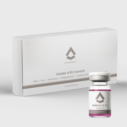 Cocktail de Rejuvenare cu Peptide si Aminoacizi - HALMA 0.55 - 10 ml x 5 buc - cutie - Epiderm-A